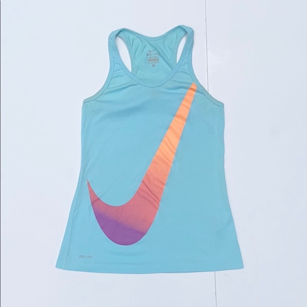 Nike Swoosh Blue Tank Top